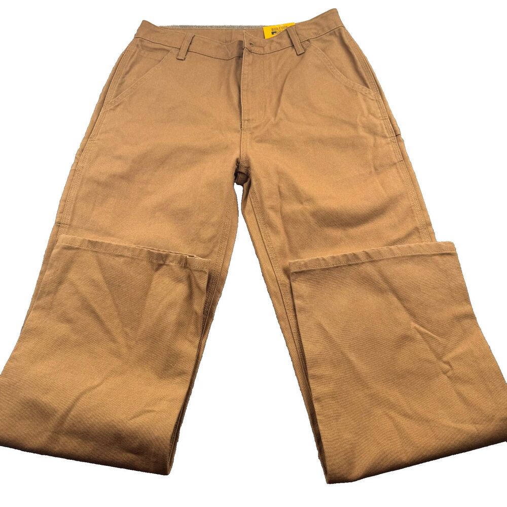 Carhartt Kids Size 16 Brown Loose Fit Utility Bootcut Pants BN8311-B NEW